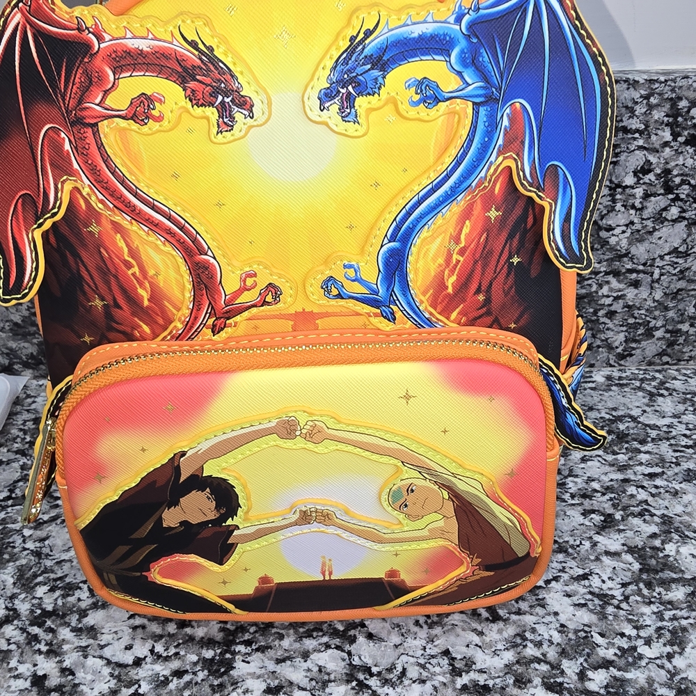 NWT:  Loungefly Avatar:  The Last Airbender Dragon Dance Mini Backpack.